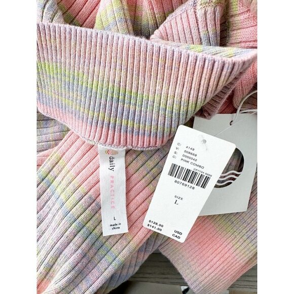 NWT Anthropologie Sweater Dress L Maxi Rainbow - Picture 10 of 11